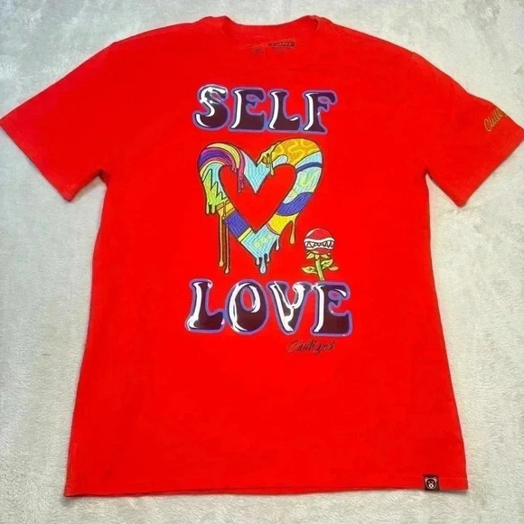 Other - Civilized T-Shirt Self Love Piranha heart‎ X-Large embroidered streetwear Red